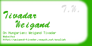 tivadar weigand business card